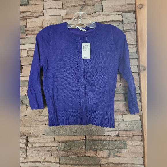 Light Weight 3/4 Purple Cardi - Picture 2 of 8